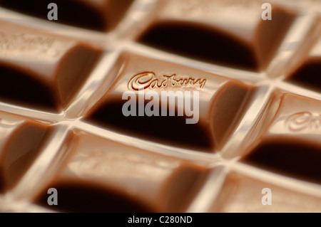 Barre de chocolat au lait - Cadbury Banque D'Images