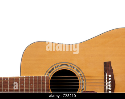 Culture d'une guitare acoustique avec Adspace Banque D'Images