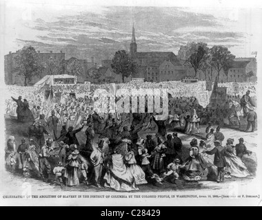 Célébration de l'abolition de l'esclavage dans le District de Columbia par les gens de couleur, à Washington, le 19 avril, 1866 Banque D'Images