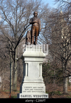 Statue de Daniel Webster dans Central Park, New York City, USA Banque D'Images