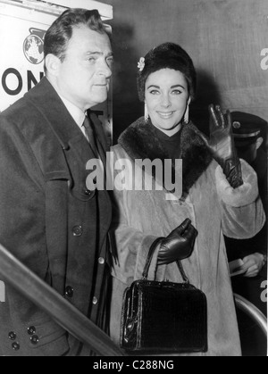 L'actrice Elizabeth Taylor avec mari Mike Todd Banque D'Images