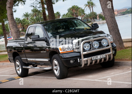 Dodge Ram 1500 noir pickup. Banque D'Images