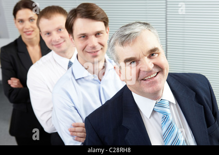 Portrait d'un chef et son équipe Banque D'Images
