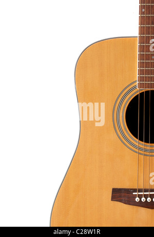 Culture d'une guitare acoustique avec Adspace Banque D'Images