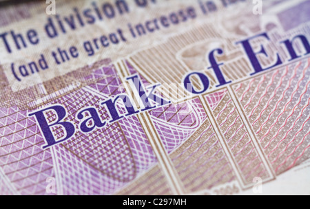 Détail de note de 20 livres Banque D'Images