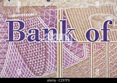 Détail de note de 20 livres Banque D'Images