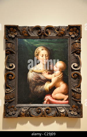 La Vierge et l'enfant par Parmigianino (Girolamo Francesco Maria Mazzola) 1527-30 Banque D'Images