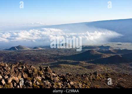 Vue du Mauna Loa de Mauna Kea Banque D'Images