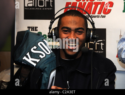 DeSean Jackson héberge son propre ESPN Radio show au profit de la Police Athletic League (PAL) de Philadelphie Philadelphie, USA - Banque D'Images