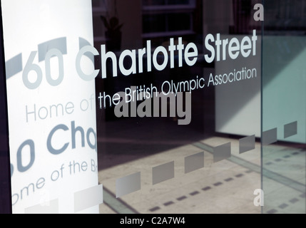 Bureaux de l'Association olympique britannique, Londres Banque D'Images