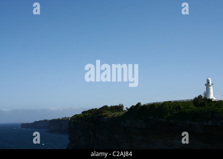Phare de Macquarie dans le port de Sydney avec vue sur océan Banque D'Images