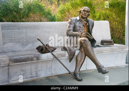 Un mémorial statue de George Mason IV, qui ont contribué à la rédaction de la Déclaration des droits, à Washington DC. Banque D'Images