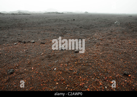 Plaine des Sables près de volcan Piton de la Fournaise, à la Réunion (département français d'outre-mer dans l'Océan Indien) Banque D'Images