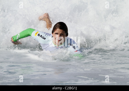 KYLE LANE SOUTH AFRICAN PRO SURFER PRO SURFER SUD-AFRICAIN BALLITO NATAL AFRIQUE DU SUD 08 Juillet 2010 Banque D'Images