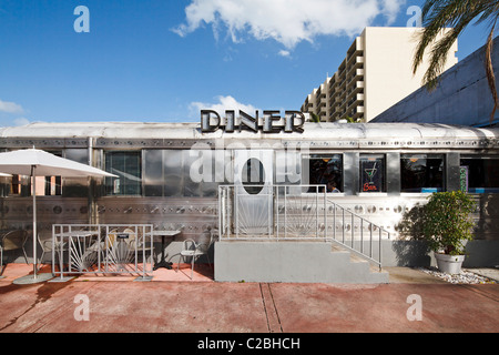 American Diner, South Beach, Miami Banque D'Images