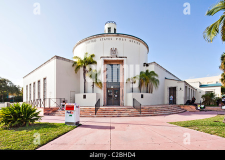 Bureau de poste, South Beach, Miami Banque D'Images