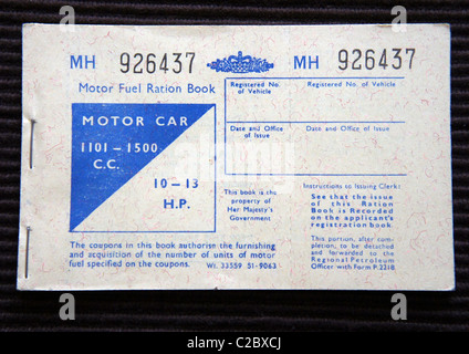 Ration de carburant pour voitures de livre 1101 - 1500 CC Banque D'Images