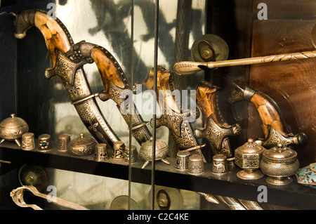 Vieux Damas Syrie Bazar Antique Art Shop Souk, Marché aux Puces Banque D'Images