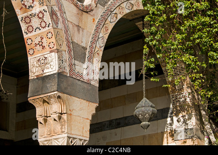 Azam Ottoman Palace Maison Ancienne Ville Damas Syrie Banque D'Images