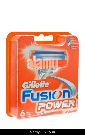 Remplacement des lames de rasoir Gillette Fusion Banque D'Images