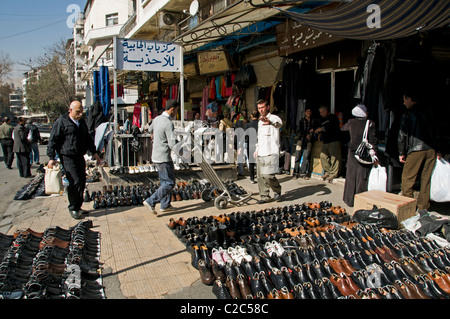 Damas Syrie Souk Bazar Marché Souq chaussure Banque D'Images