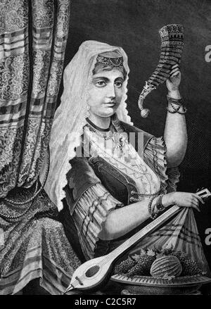 Georgian woman, illustration historique, vers 1886 Banque D'Images