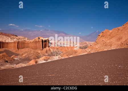 Vues de la vallée de la Lune ou "Valle de la Luna', San Pedro de Atacama, Chili, Amérique du Sud Banque D'Images
