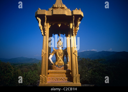 Statue de paysage, Wat Pa Phon Phao, Luang Prabang, Laos, Asie Banque D'Images