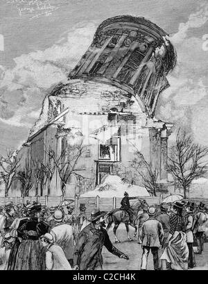 Démolition de l'ancien Domturm la tour de la cathédrale de Berlin, Allemagne, photo historique, à propos de 1893 Banque D'Images