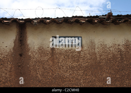 Mur Inca Roca dans Cusco, montrant la voie à la pierre Inca recto verso 12 Banque D'Images