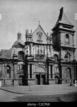 L'un des premiers autotypes de Saint Remy à Dieppe, France, photographie historique, 1884 Banque D'Images