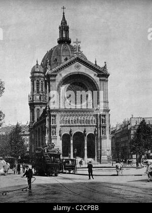 L'un des premiers autotypes de Saint Augustin, Paris, France, photographie historique, 1884 Banque D'Images