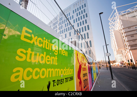 De nouveaux logements étudiants à Newcastle, Tyneside, Angleterre. Banque D'Images