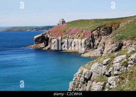 Praa Sands, falaises de Cornwall Banque D'Images