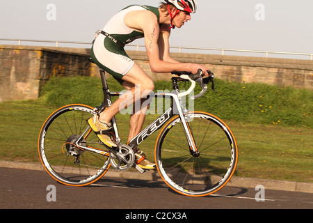 Burnham on Sea, Triathlon Avril 2011 Banque D'Images