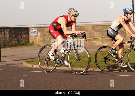 Burnham on Sea, Triathlon Avril 2011 Banque D'Images