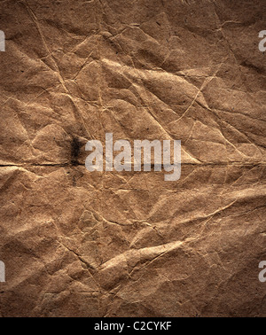 Vieux papier chiffonné texturé Banque D'Images