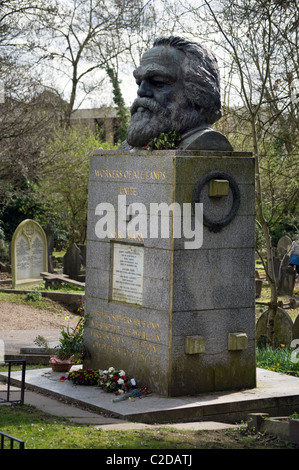 Tombe de Karl Marx Banque D'Images