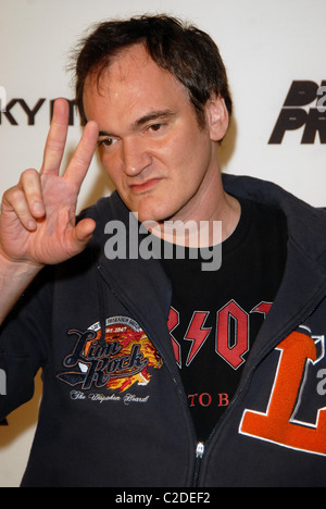 Quentin Tarantino Sky Movies et Death Proof pro-célébrité Banger Race à Wimbledon Greyhound Stadium - Londres, Angleterre Banque D'Images