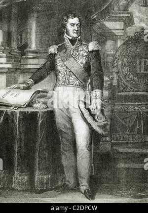 Louis-Philippe I (Paris, 1773-Claremont, 1850). Roi de France (1830-1848). La gravure. Banque D'Images