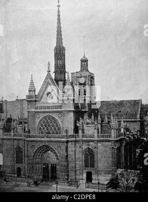 L'un des premiers autotypes de Saint-Laurent à Paris, France, photographie historique, 1884 Banque D'Images