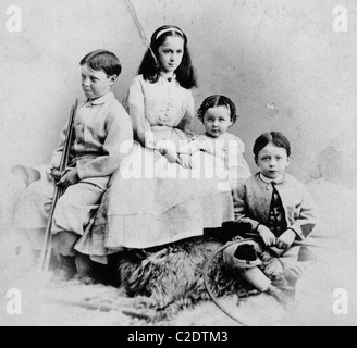 Le Président de la Confédération Jefferson Davis' enfants Banque D'Images