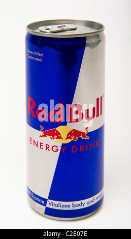 Red Bull energy drink peut Banque D'Images