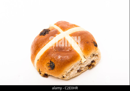 Hot cross bun Pâques Banque D'Images