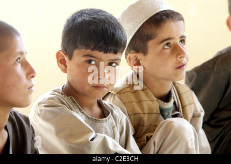 Les enfants à l'école, Kunduz, Afghanistan Banque D'Images