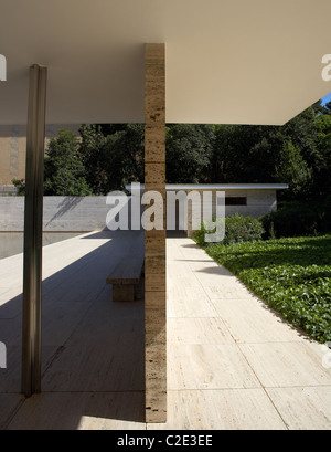 Pavillon Mies Van Der Rohe à Barcelone. L'Espagne. Banque D'Images