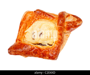 Tarte aux pommes avec de la crème fraîche de remplissage Banque D'Images