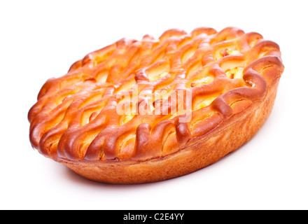 Remplissage de tarte aux pommes isolated on white Banque D'Images