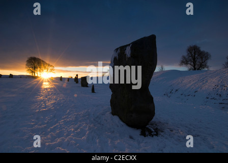 Avebury Wiltshire, Angleterre Banque D'Images