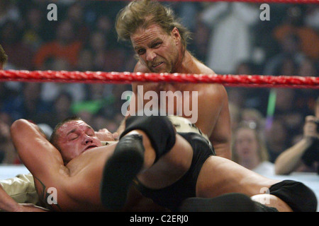 Randy Orton et Shawn Michaels WWE Cyber Sunday présente Live au Verizon Center - Randy Orton vs Shawn Michaels, Washington DC Banque D'Images